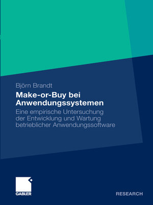 cover image of Make-or-Buy bei Anwendungssystemen